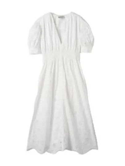 Refurbished Embroidered Anglaise Balloon Dress White F5989151 - GANNI - BALAAN 2