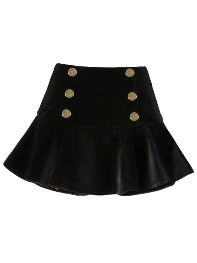 golf wear velvet button flower skirt Velvet button flower skirt Black - J JANE - BALAAN 2