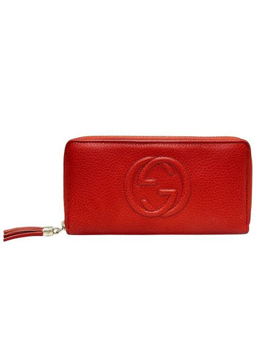 308004 Orange leather interlocking Soho long wallet - GUCCI - BALAAN 1