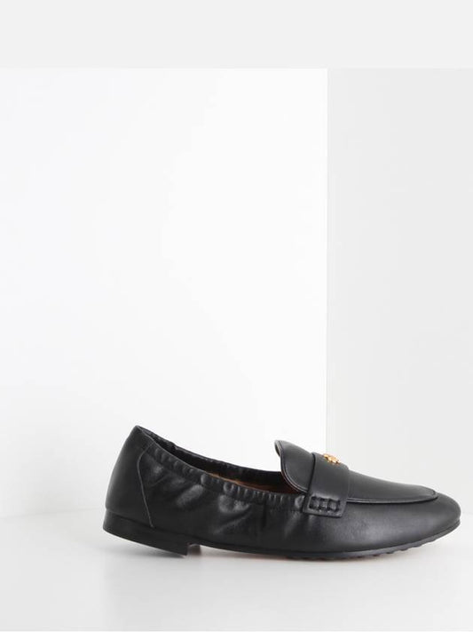 Ballet Double T Napa Leather Loafers Black - TORY BURCH - BALAAN 2