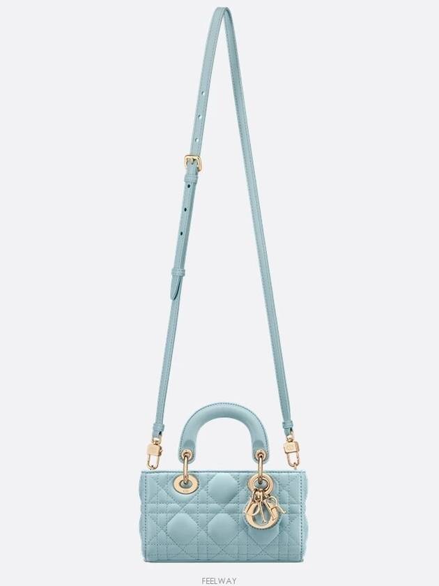 Lady D Joy Cannage Lambskin Micro Tote Bag Blue - DIOR - BALAAN 7