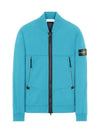 Wappen Patch Zip-up Bomber Jacket Blue - STONE ISLAND - BALAAN 3