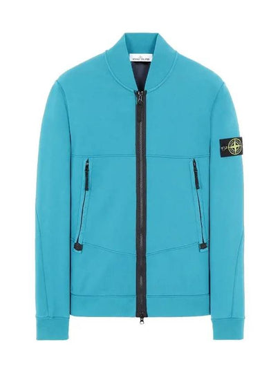 Wappen Patch Zip-up Bomber Jacket Blue - STONE ISLAND - BALAAN 2