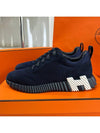 Bouncing Graphic Mesh Suede Low Top Sneakers Marine - HERMES - BALAAN 4