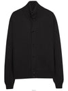 Wool Silk Turtleneck Cardigan Black - TOM FORD - BALAAN 2