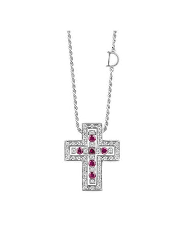 Women's Belle Epoque Ruby Necklace Silver - DAMIANI - BALAAN 1