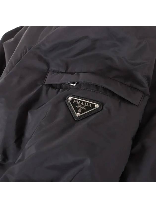 triangle logo jacket black - PRADA - BALAAN 5