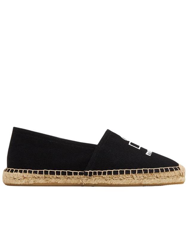 Canae Embroidered Logo Canvas Espadrilles Shoes Black - ISABEL MARANT - BALAAN 2