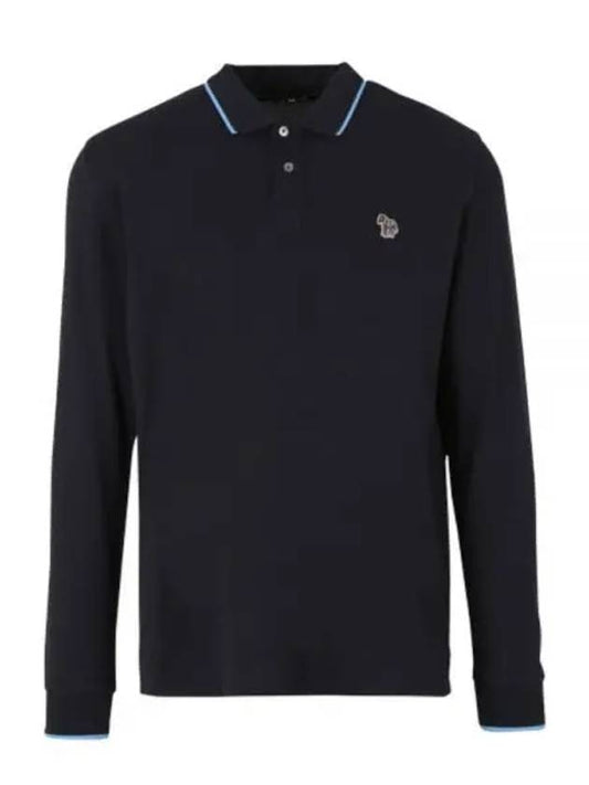 Regular Fit Zebra Patch Long Sleeve PK Shirt Navy - PAUL SMITH - BALAAN 2