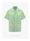 Parade Print Bowling Poplin Short Sleeve Shirt Light Green - MARNI - BALAAN 2