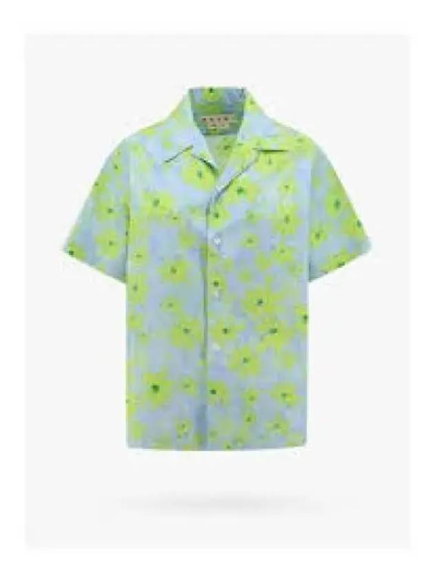 Parade Print Bowling Poplin Short Sleeve Shirt Light Green - MARNI - BALAAN 2