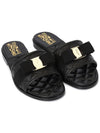 Vara Quilted Slippers Black - SALVATORE FERRAGAMO - BALAAN 4