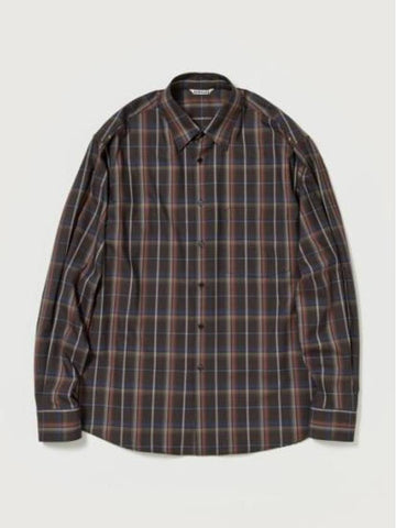 Long Sleeve Shirt 759242 Free DARK BROWN CHECK - AURALEE - BALAAN 1