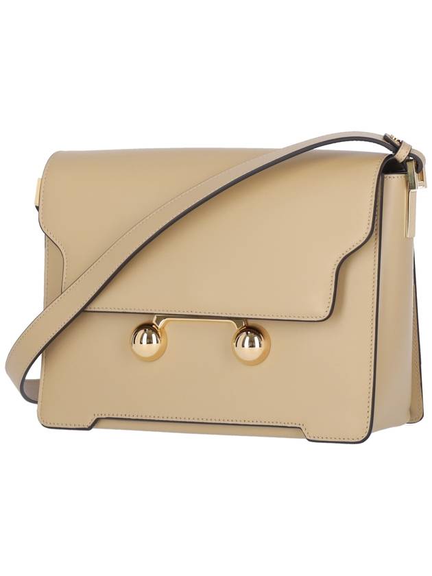 Trunkaroo Medium Leather Shoulder Bag Beige - MARNI - BALAAN 3