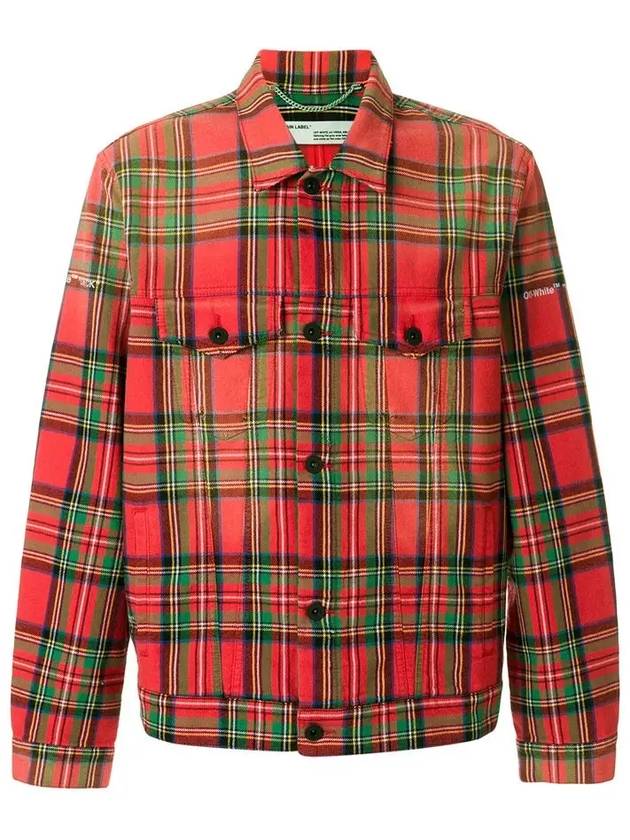 11th Anniversary Check Shirt Jacket Red OMEA012S18792013 9901 - OFF WHITE - BALAAN 3