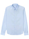 SRC Embroidered Logo Cotton Poplin Long Sleeve Shirt Light Blue - SPORTY & RICH - BALAAN 1