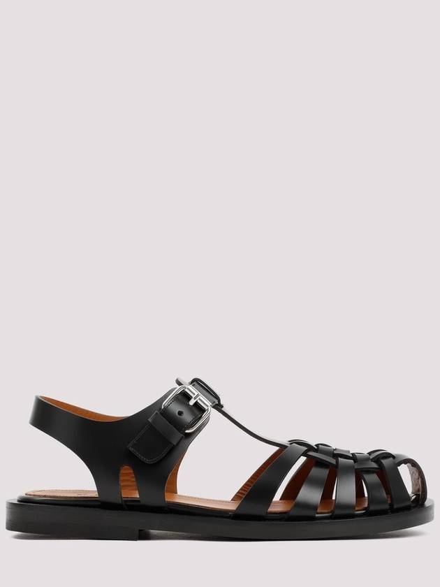 Leather Fisherman Sandals Black - MARNI - BALAAN 2