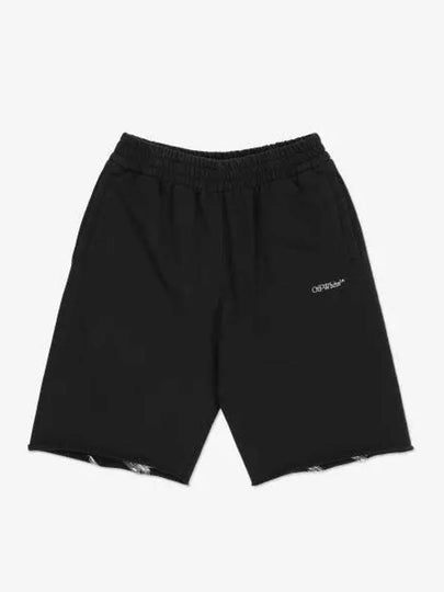 Men's Scrubble Diag Bermuda Shorts Black - OFF WHITE - BALAAN 2