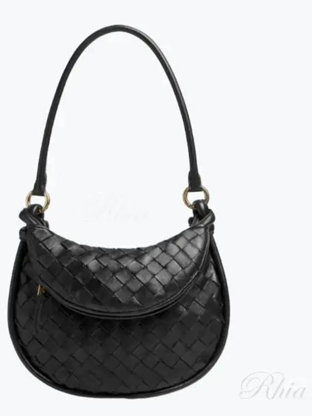 Intrecciato Gemelli Small Shoulder Bag Black - BOTTEGA VENETA - BALAAN 2