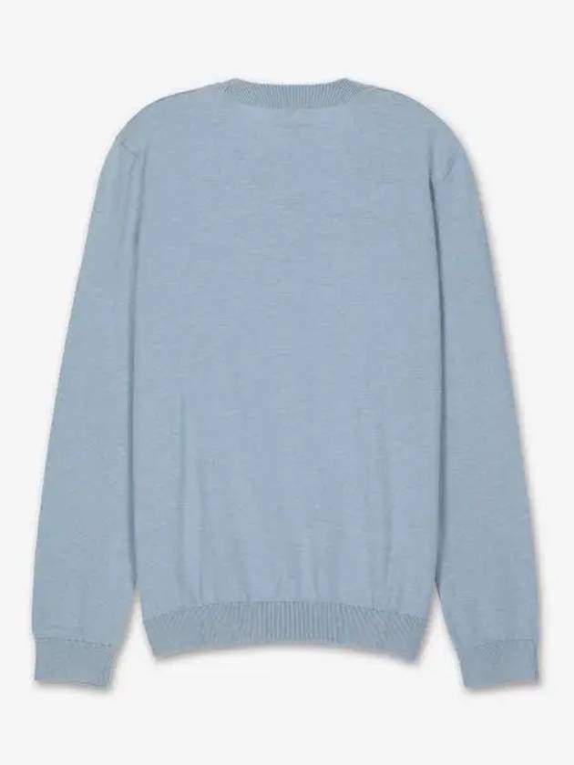 Logo Crew Knit Top Light Blue - A.P.C. - BALAAN 1