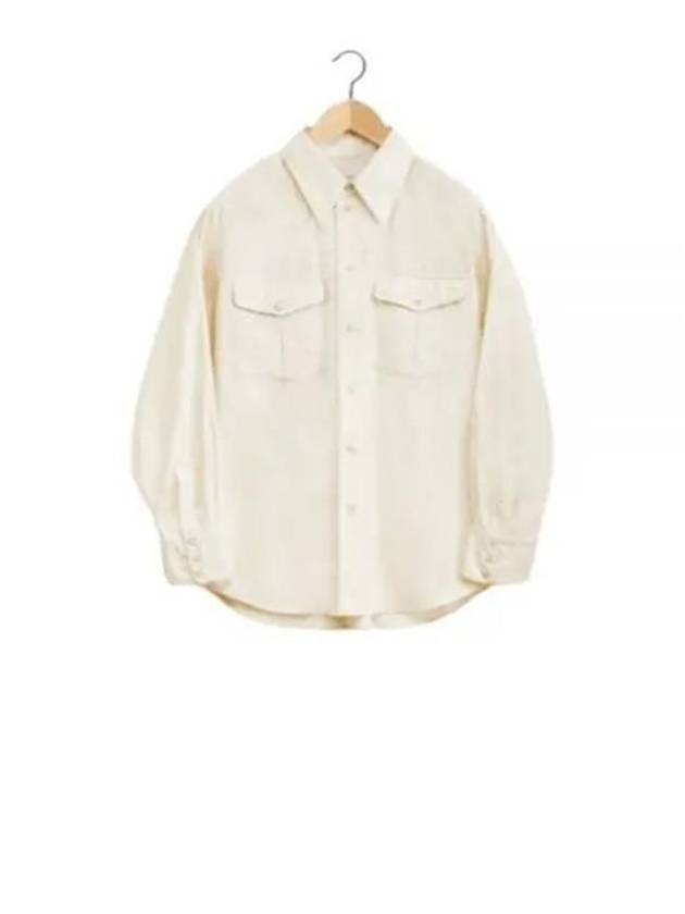 Western Poplin Long Sleeve Shirt Beige - LEMAIRE - BALAAN 2