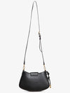 Swing Logo Chain Leather Mini Cross Bag Black - GANNI - BALAAN 3