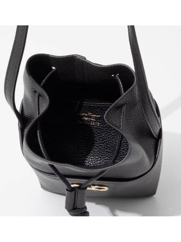 Gancini Mini Bucket Bag Black - SALVATORE FERRAGAMO - BALAAN 7
