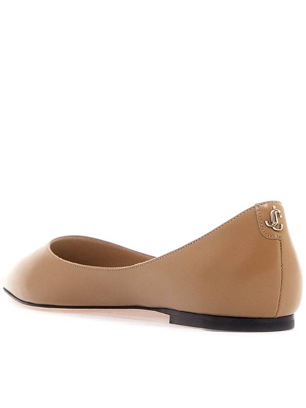 Love Logo Calf Leather Flat Beige - JIMMY CHOO - BALAAN 4