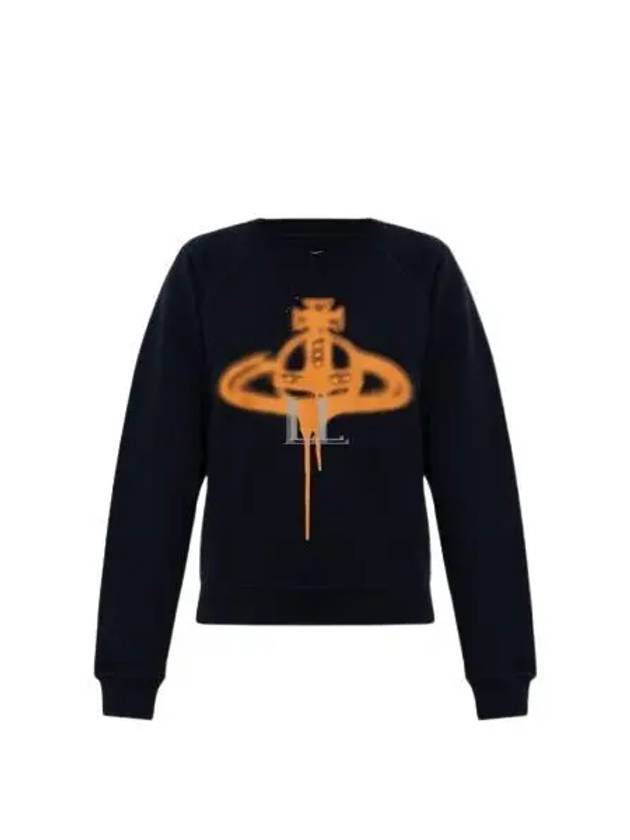 Spray ORB Raglan Sweatshirt Navy - VIVIENNE WESTWOOD - BALAAN 2