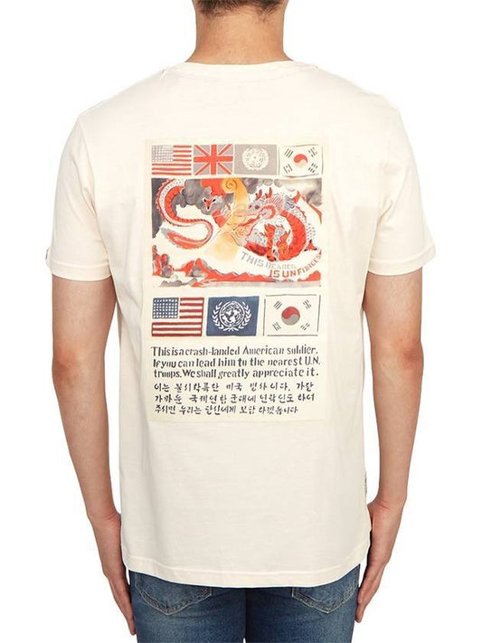 USN Blood Chit Short Sleeve T-Shirt Jet Stream White - ALPHA INDUSTRIES - BALAAN 1