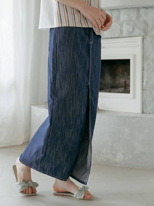 Women's HLine Skirt Navy TERY - TINA BLOSSOM - BALAAN 1