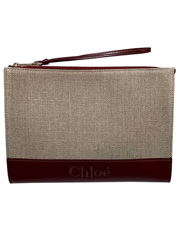 Sense Zipper Clutch Bag Beige Red - CHLOE - BALAAN 2