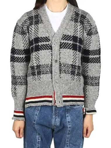 Three line lining tartan mohair knit 271543 - THOM BROWNE - BALAAN 1