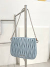 Sassy Matelasse Nappa Leather Shoulder Bag Blue - MIU MIU - BALAAN 8