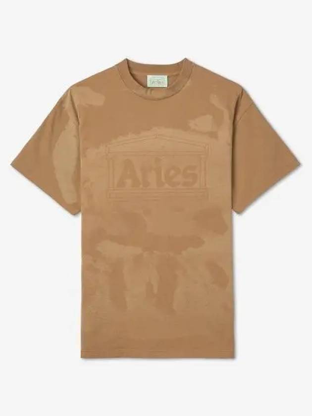 Sunbleached Mega Temple Short Sleeve T Shirt Camel FTAR60007CML - ARIES - BALAAN 1