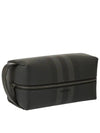 Allover Check Strap Pouch Clutch Bag Charcoal - BURBERRY - BALAAN 3