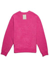 Leather patch crew neck knit top pink - WOOYOUNGMI - BALAAN 3