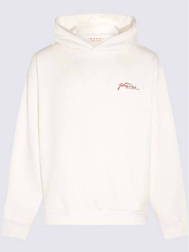 Logo Cotton Hooded Top White - MARNI - BALAAN 2