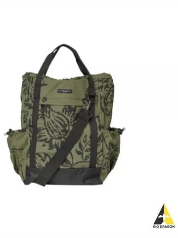 UL 3 Way Bag Olive Floral Print Ripstop MP459 CT243 Cotton 3WAY - ENGINEERED GARMENTS - BALAAN 1