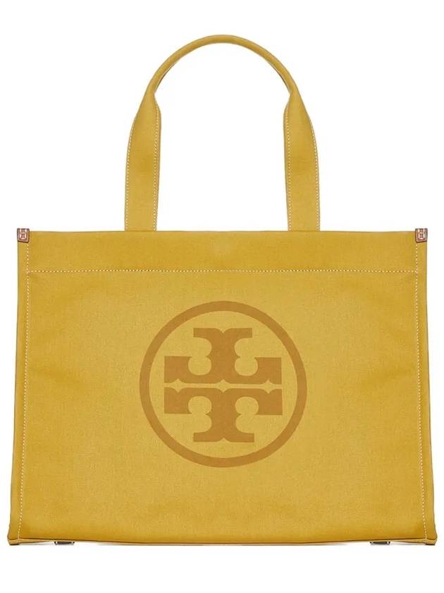 Ella Canvas Large Tote Bag Mustard - TORY BURCH - BALAAN 3