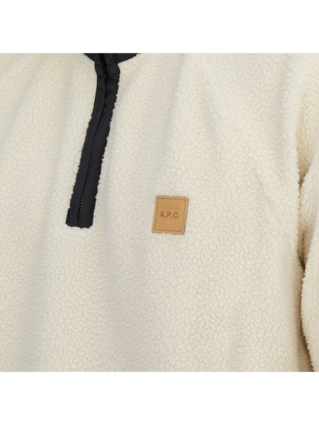 Logo Applique Fleece Sweatshirt Beige - A.P.C. - BALAAN 7