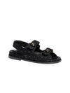 Sandals Printed Denim Black - CHANEL - BALAAN 1