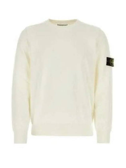 Crewneck Soft Cotton Knit Top White - STONE ISLAND - BALAAN 2