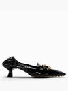 Madame Patent Leather Pumps Heel Black - BOTTEGA VENETA - BALAAN 4