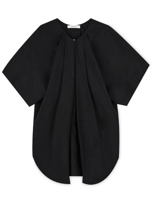 Women's Parachute Garment Dyed Cotton Blouse Black - LEMAIRE - BALAAN 2