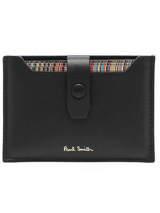 Striped Card Wallet Black - PAUL SMITH - BALAAN.