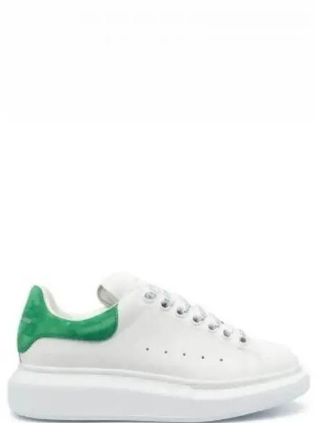 Women Oversized Suede Tab Low Top Sneakers Green - ALEXANDER MCQUEEN - BALAAN 2