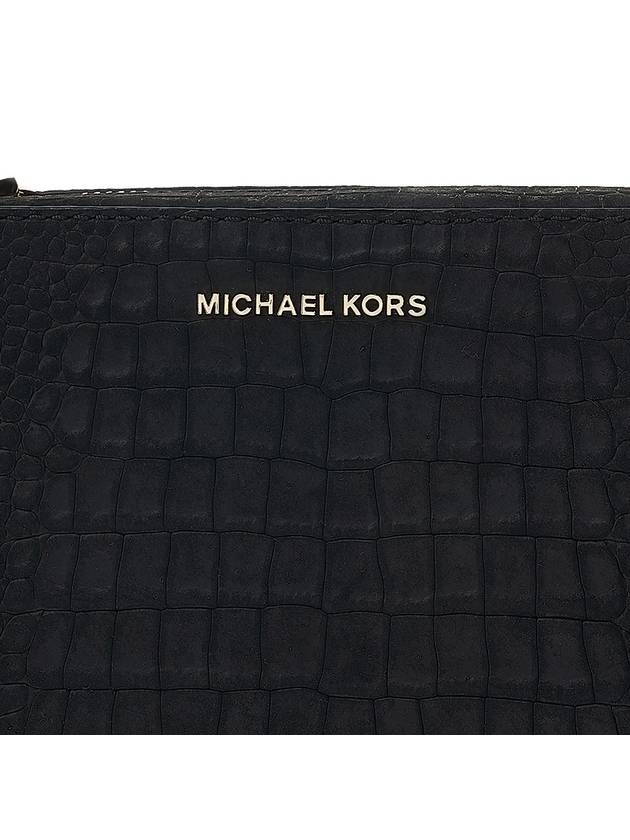 Jet Set Medium Crocodile Embossed Leather Cross Bag Black - MICHAEL KORS - BALAAN 7