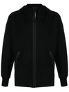 Diagonal Raised Fleece Goggle Hooded Jacket Black - CP COMPANY - BALAAN 3