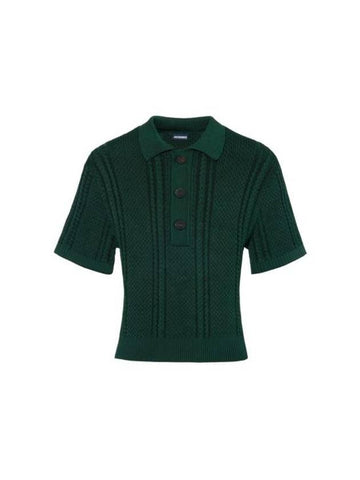 Le Polo Belo Polo Shirt Dark Green - JACQUEMUS - BALAAN 1